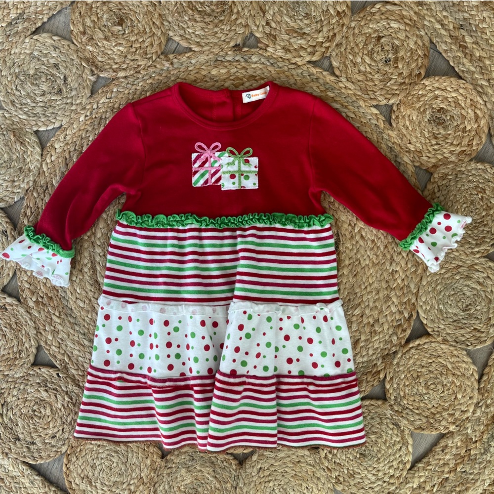 Girl's Baby Luigi Christmas Holiday Dress Size 24M